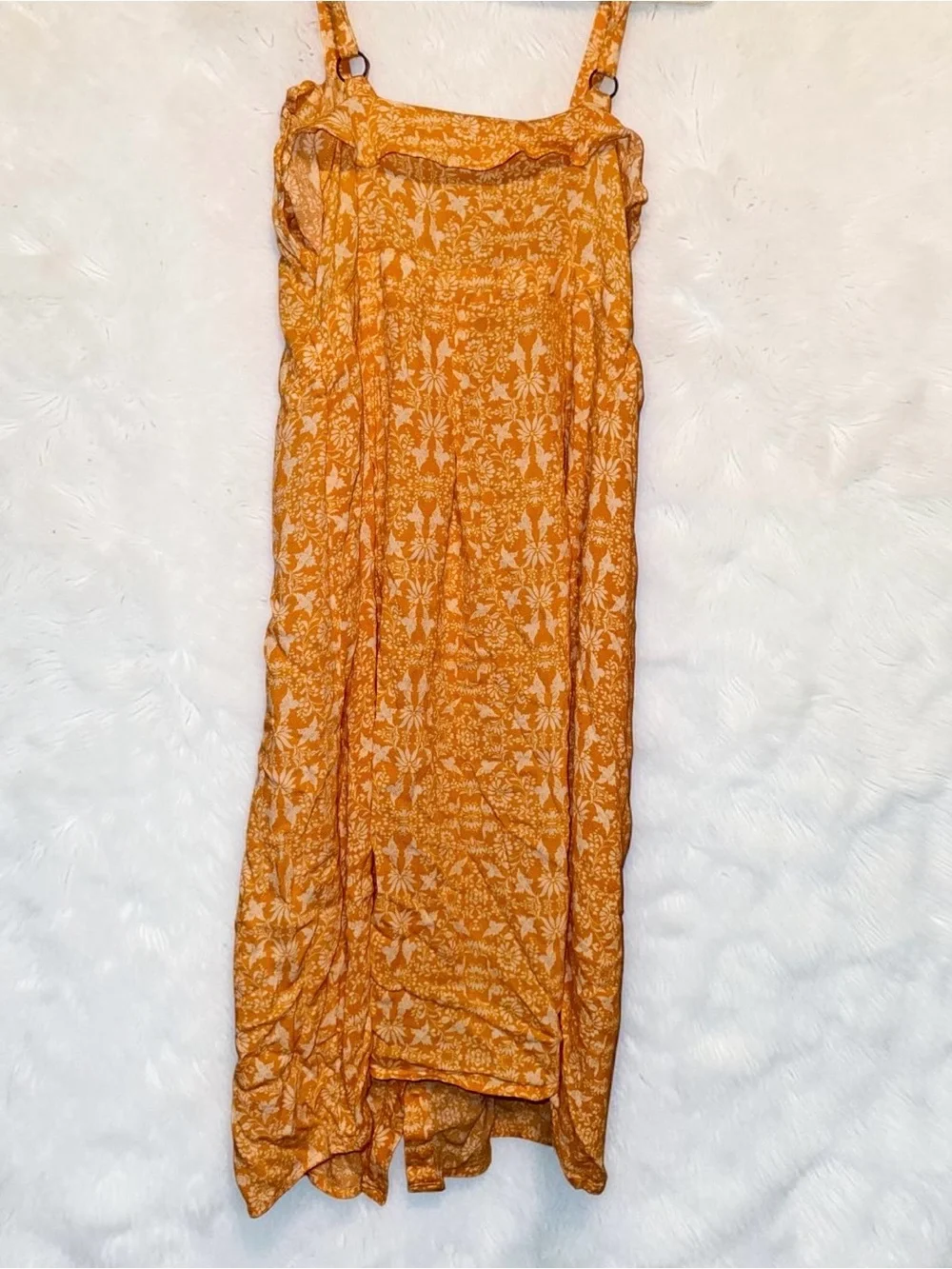 Women's Yellow Floral Button-Front Sundress size 1X (fits like an XL- 1X) - Picture 4 of 4